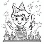 Magic Show at Birthday Party Coloring Pages 4
