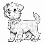 Magic-Themed Unicorn Dog Coloring Pages 2
