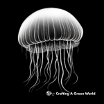 Magical Bioluminescent Jellyfish Coloring Page 2