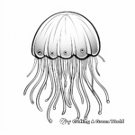 Magical Bioluminescent Jellyfish Coloring Page 3