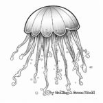 Magical Bioluminescent Jellyfish Coloring Page 4