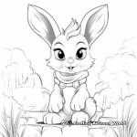 Magical Bunny in Wonderland Coloring Pages 1