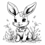 Magical Bunny Unicorn Coloring Pages 2