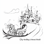 Magical Christmas Sleigh Coloring Pages 3
