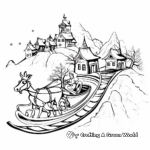 Magical Christmas Sleigh Coloring Pages 4