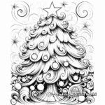 Magical Christmas Tree Card Coloring Pages 3