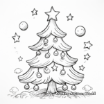 Magical Christmas Tree Card Coloring Pages 4