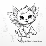 Magical Fairy Cat Coloring Pages 3