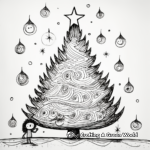 Magical Lit-Up Christmas Tree Coloring Pages 1