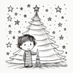 Magical Lit-Up Christmas Tree Coloring Pages 2