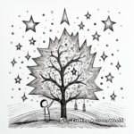 Magical Lit-Up Christmas Tree Coloring Pages 3