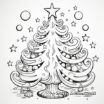 Magical Lit-Up Christmas Tree Coloring Pages 4