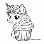 Magical Pony and Unicorn Cupcake Coloring Pages 1