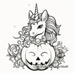 Magical Rainbow Unicorn Pumpkin Coloring Pages 3
