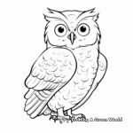 Magical Snowy Owl Coloring Pages 1