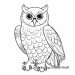 Magical Snowy Owl Coloring Pages 3