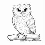 Magical Snowy Owl Coloring Pages 4
