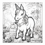 Magical Unicorn Birthday Invitation Coloring Pages 2