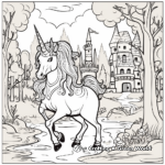 Magical Unicorn Birthday Invitation Coloring Pages 3