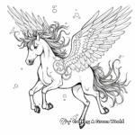 Magical Unicorn Pegasus Coloring Pages 1