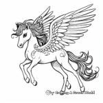 Magical Unicorn Pegasus Coloring Pages 2