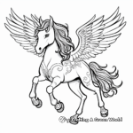 Magical Unicorn Pegasus Coloring Pages 3