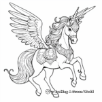 Magical Unicorn Pegasus Coloring Pages 4