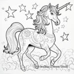 Magical Unicorn with Stars Coloring Pages 4
