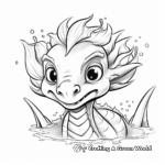 Magical Water Dragon Head Coloring Pages 1