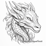 Magical Water Dragon Head Coloring Pages 3