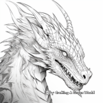 Magical Water Dragon Head Coloring Pages 4