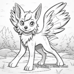 Magical Winged Wolf: Fairy Land Coloring Pages 2
