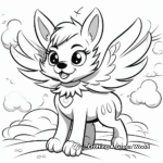 Magical Winged Wolf: Fairy Land Coloring Pages 3