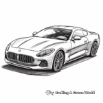 Magnificent Maserati GranTurismo Coloring Pages 1