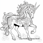 Magnificent Mythical Unicorn Coloring Pages 1