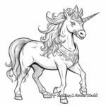 Magnificent Mythical Unicorn Coloring Pages 4