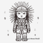 Maiden Kachina Doll Coloring Pages for Girls 2