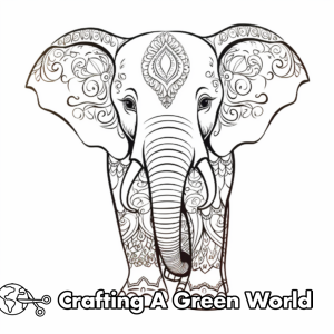 Henna Elephant Coloring Pages - Free &amp; Printable!