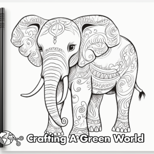 Henna Elephant Coloring Pages - Free &amp; Printable!