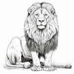 Majestic African Lion Coloring Pages 1