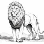 Majestic African Lion Coloring Pages 2