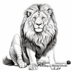 Majestic African Lion Coloring Pages 3