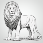 Majestic African Lion Coloring Pages 4