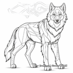 Majestic Alpha Wolf Coloring Pages 1