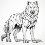 Majestic Alpha Wolf Coloring Pages 2