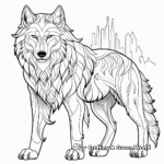 Majestic Alpha Wolf Coloring Pages 3