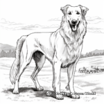 Majestic Borzoi Coloring Pages 1