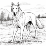 Majestic Borzoi Coloring Pages 3
