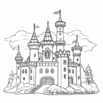 Majestic Castle and Princess Coloring Pages 2