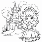 Majestic Castle and Princess Coloring Pages 3